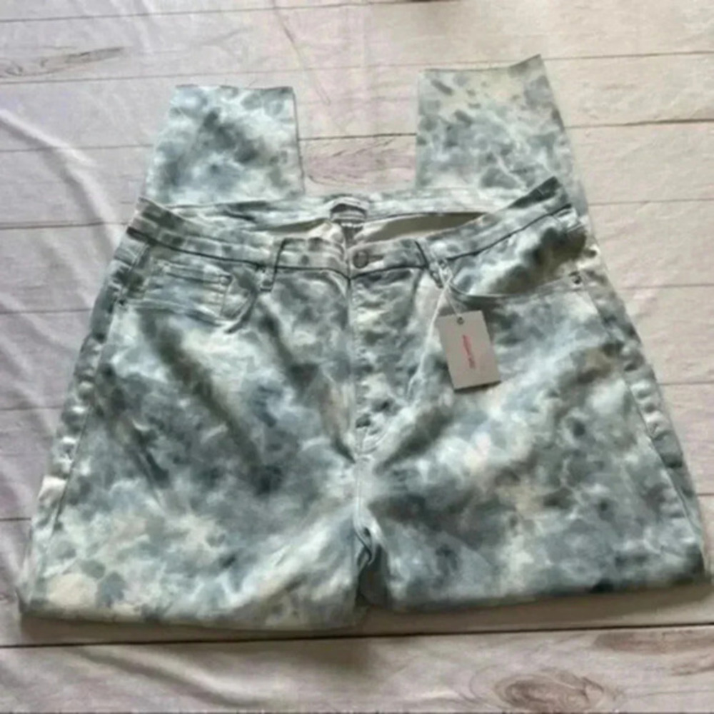 Good American womens good leg cloud tie dye jeans size 24